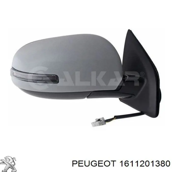 1611201380 Peugeot/Citroen Espejo retrovisor izquierdo