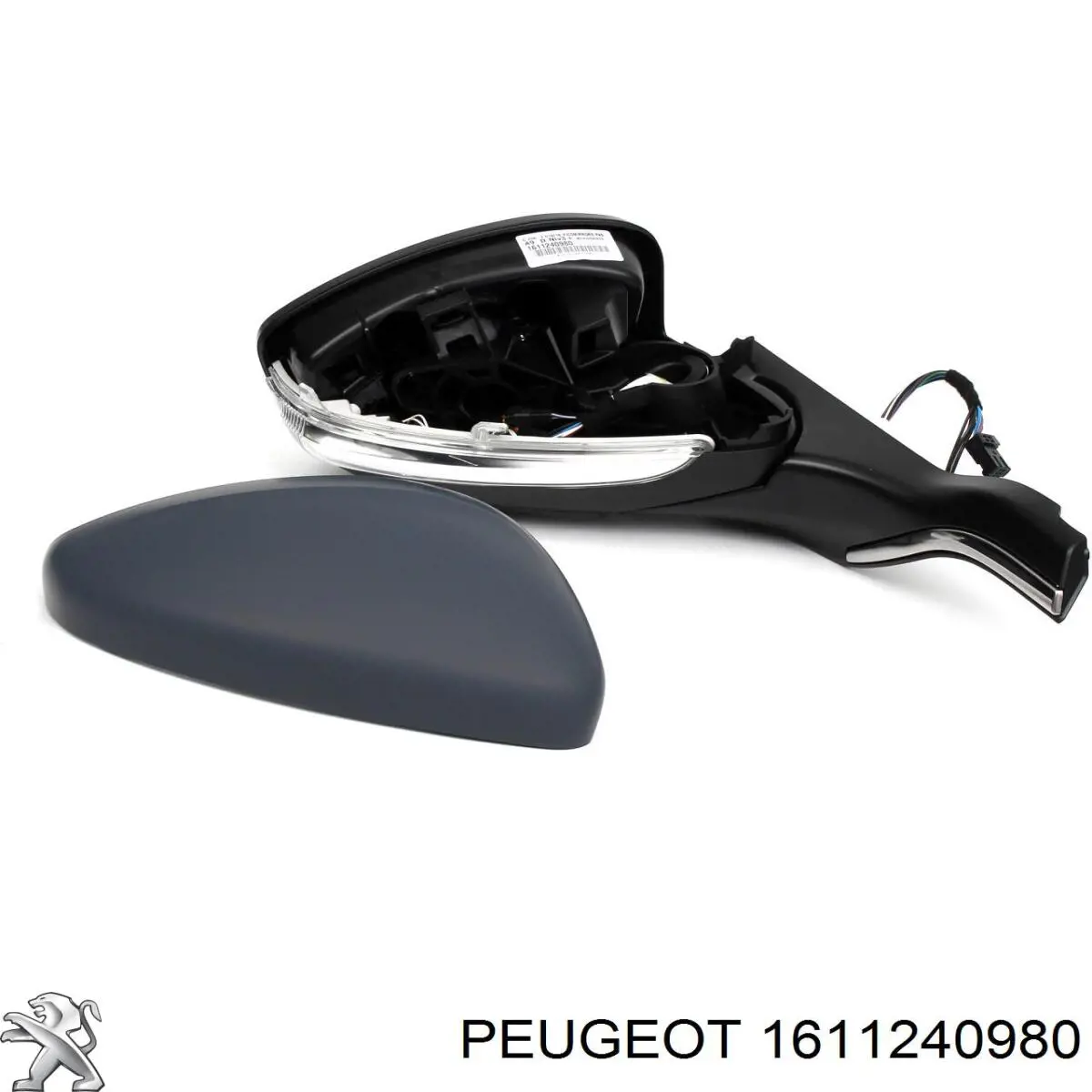 Espejo de retrovisor derecho 1611240980 Peugeot/Citroen