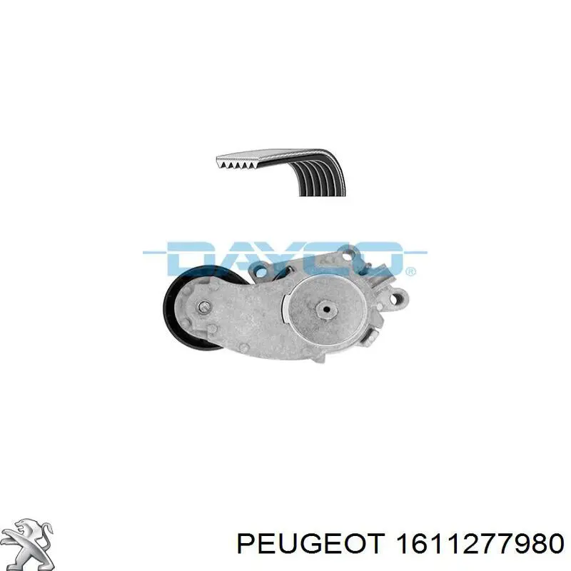 1611277980 Peugeot/Citroen Correa de transmisión, completo