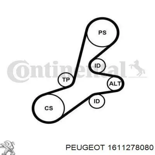 1611278080 Peugeot/Citroen polea inversión / guía, correa poli v