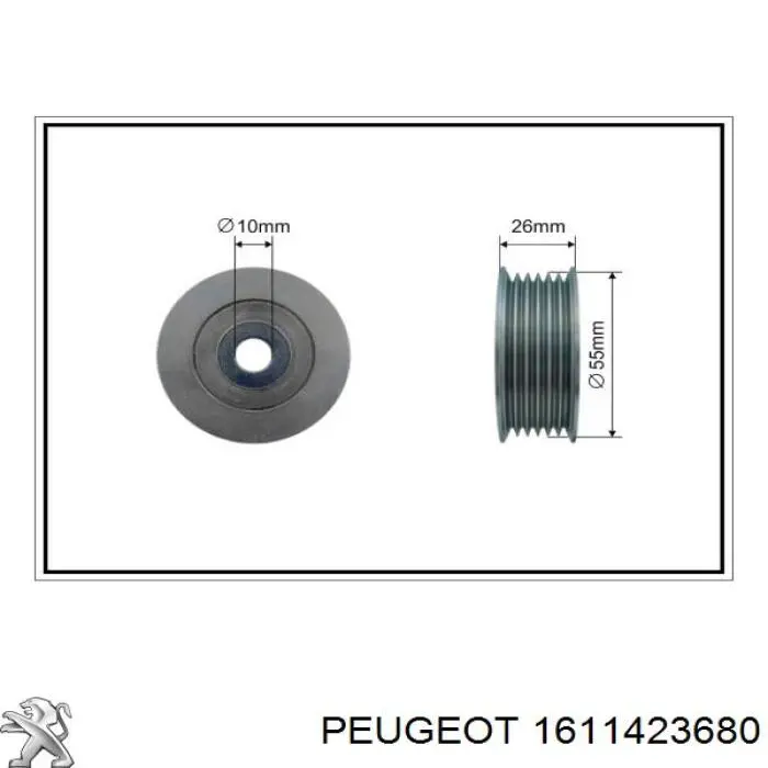 Polea inversión/guía, correa auxiliar servicios Peugeot/Citroen 1611423680 precio, desde 20,92 EUR