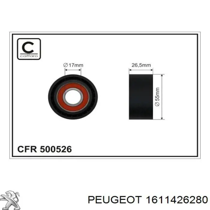 1611426280 Peugeot/Citroen tensor de correa, correa poli v