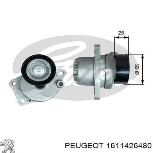 Rodillo tensor correa poli V Peugeot/Citroen 1611426480 precio, desde 49,10 EUR