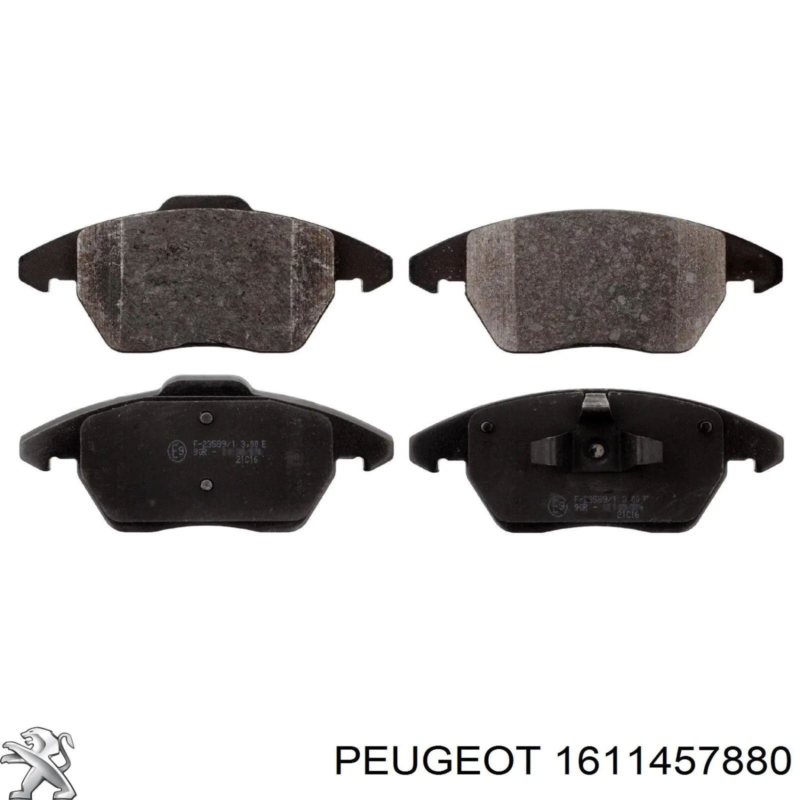 1611457880 Peugeot/Citroen pastillas de freno delanteras