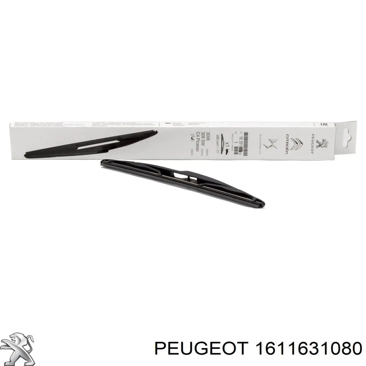 Comprar 1611631080 Peugeot/Citroen Juego de escobillas de luna delantera, 2 piezas