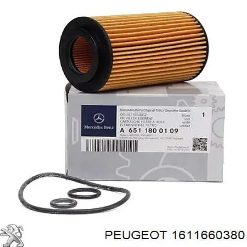 Filtro de aceite 1611660380 Peugeot/Citroen