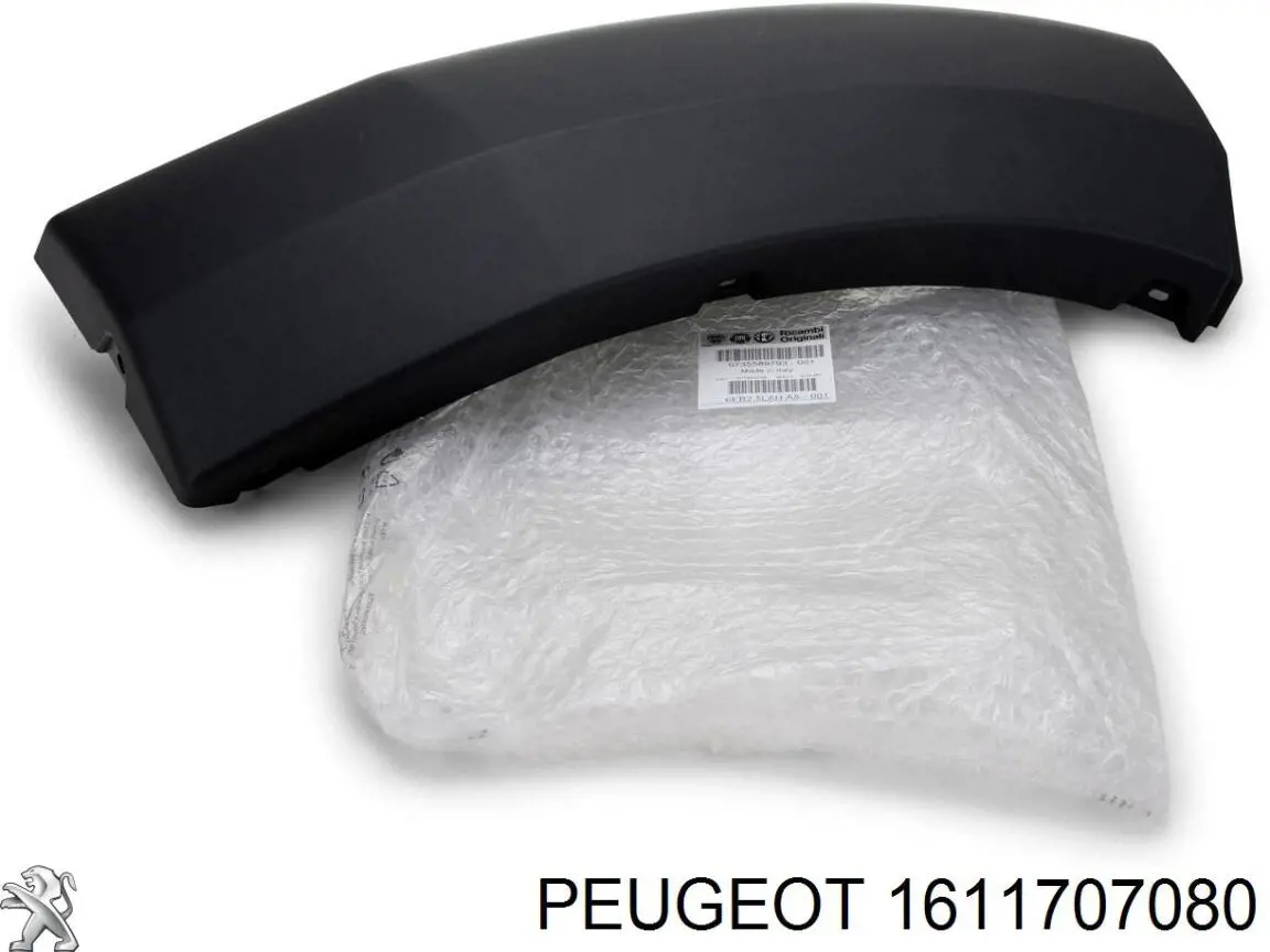 1611707080 Peugeot/Citroen protector para parachoques delantero izquierdo