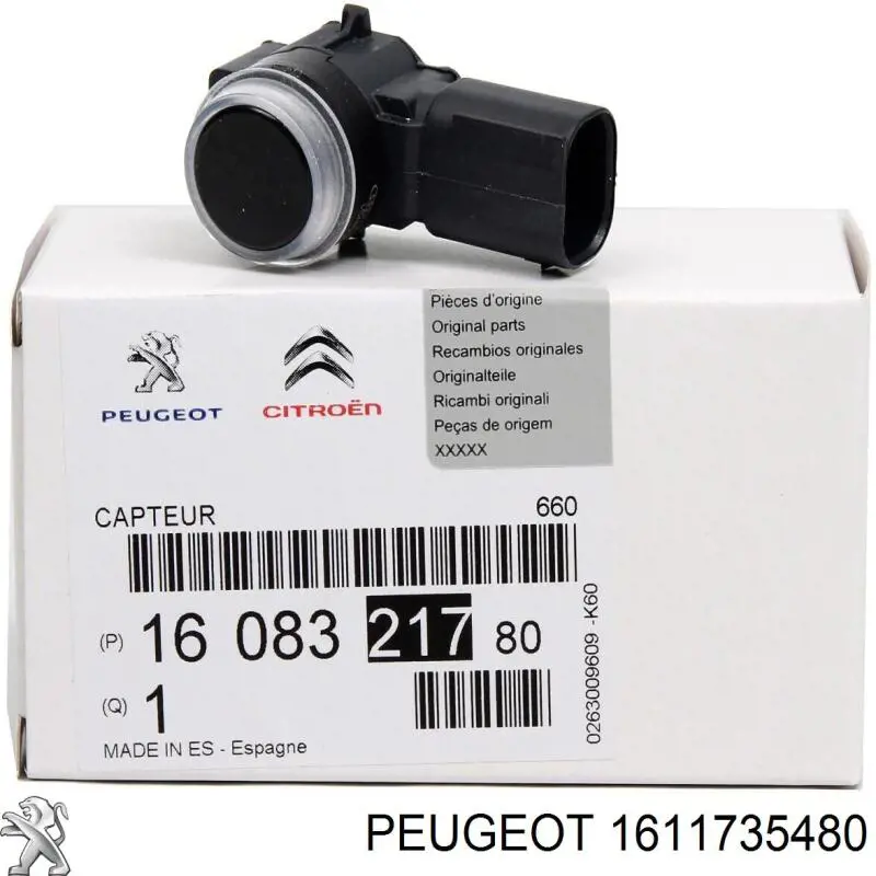 Sensor de estacionamiento delantero Peugeot/Citroen 1611735480