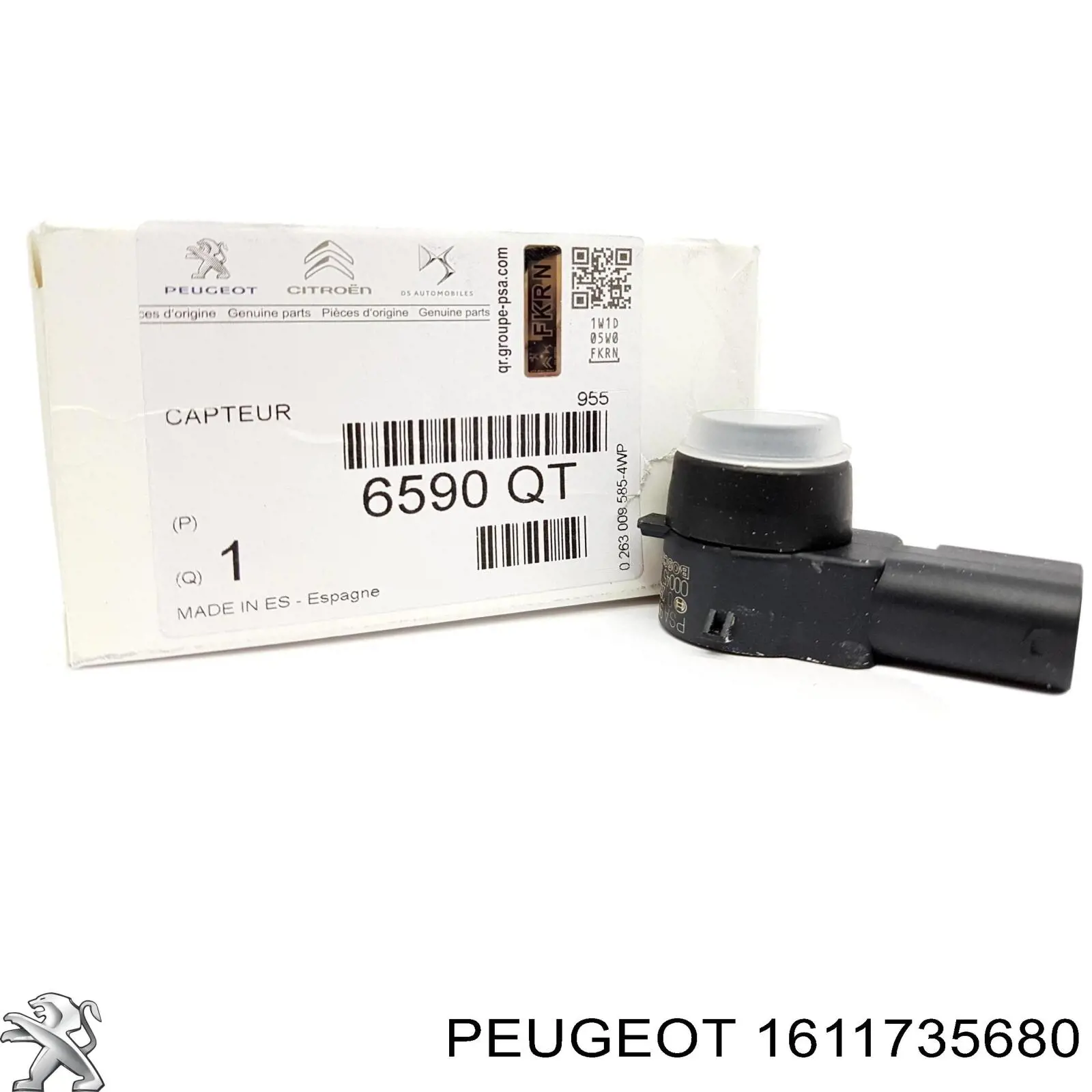 1611735680 Peugeot/Citroen Sensor alarma de estacionamiento trasero 