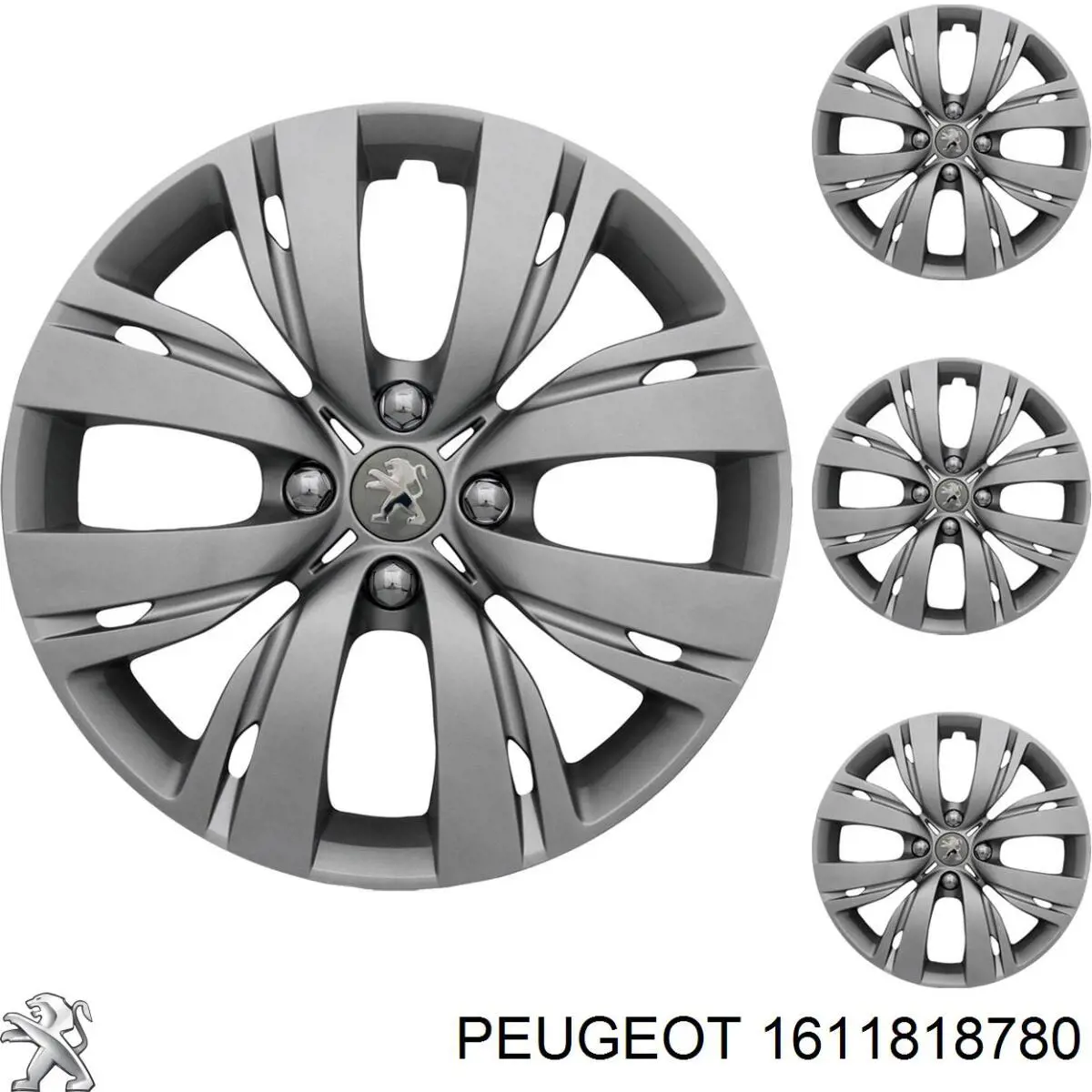 Tapón de perno de rueda 1611818780 Peugeot/Citroen