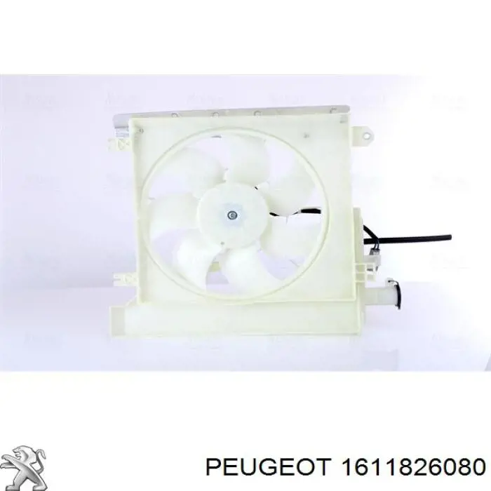 1611826080 Peugeot/Citroen difusor de radiador, ventilador de refrigeración, condensador del aire acondicionado, completo con motor y rodete
