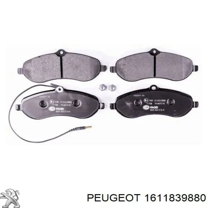 1611839880 Peugeot/Citroen pastillas de freno delanteras