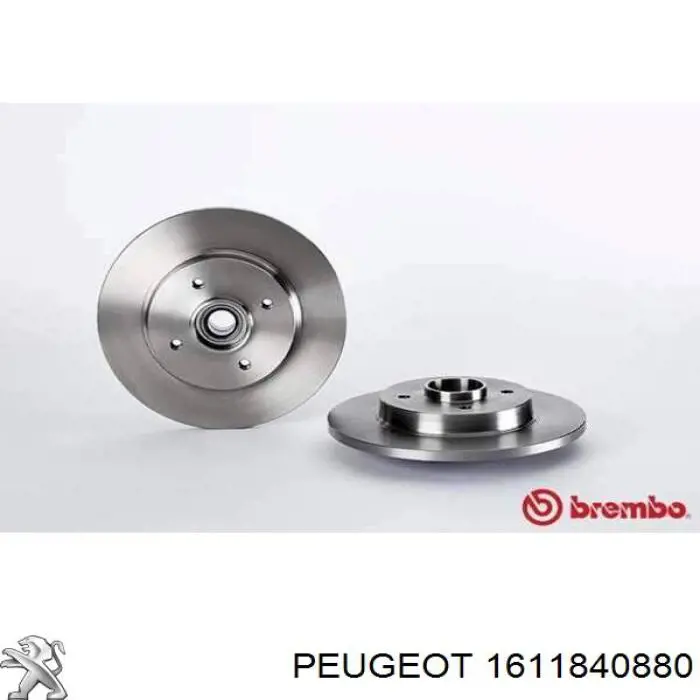 Disco de freno trasero Peugeot/Citroen 1611840880 precio, desde 68,53 EUR