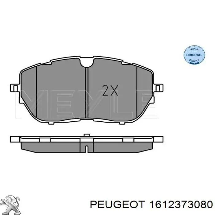 1612373080 Peugeot/Citroen pastillas de freno delanteras