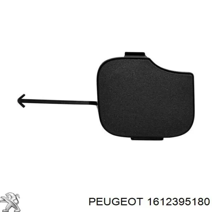 1612395180 Peugeot/Citroen cobertura de parachoques, enganche de remolque, delantera