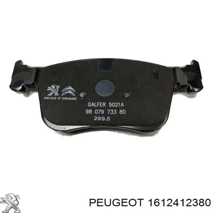 1612412380 Peugeot/Citroen pastillas de freno delanteras