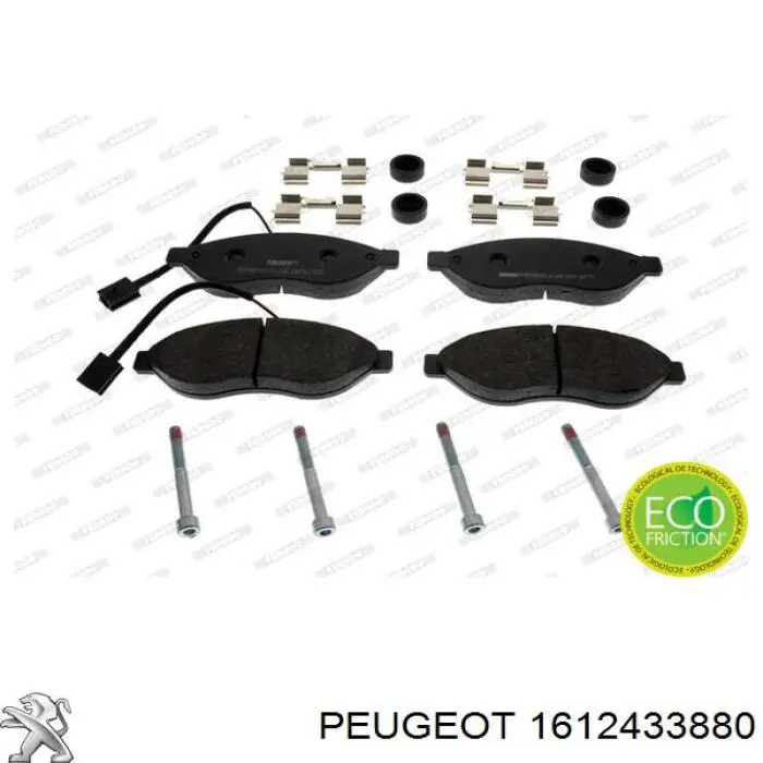 1612433880 Peugeot/Citroen pastillas de freno delanteras