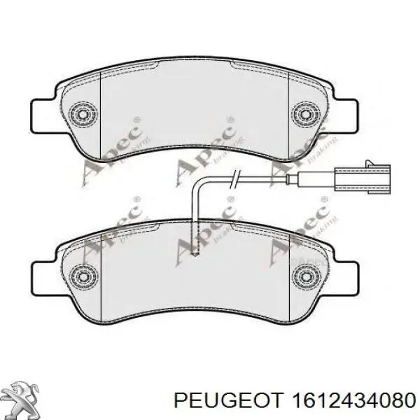 Pastillas de freno traseras 1612434080 Peugeot/Citroen