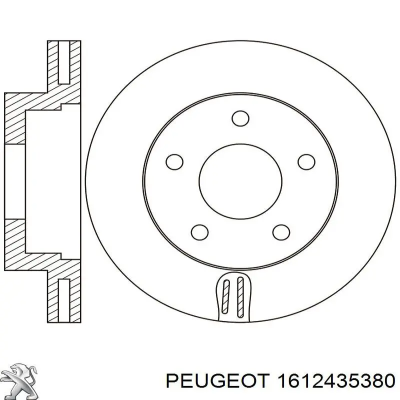Comprar 1612435380 Peugeot/Citroen Freno de disco delantero