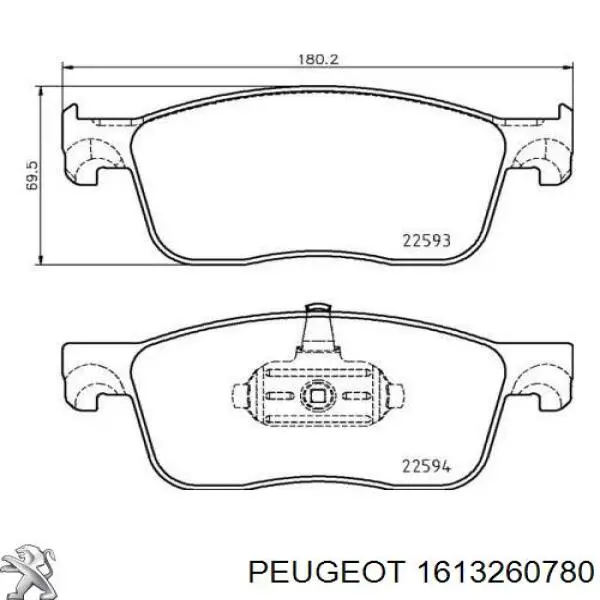 Pastillas freno delanteras Peugeot/Citroen 1613260780 precio, desde 37,61 EUR