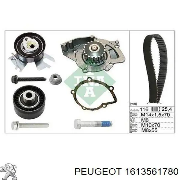 1613561780 Peugeot/Citroen kit de correa de distribución