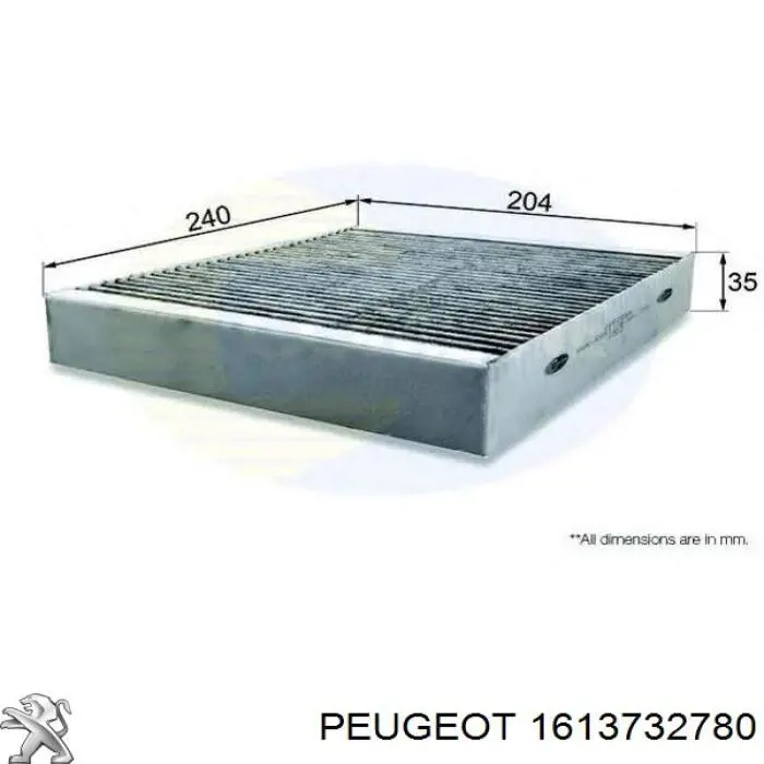 Filtro de cabina Peugeot/Citroen 1613732780 precio, desde 9,26 EUR