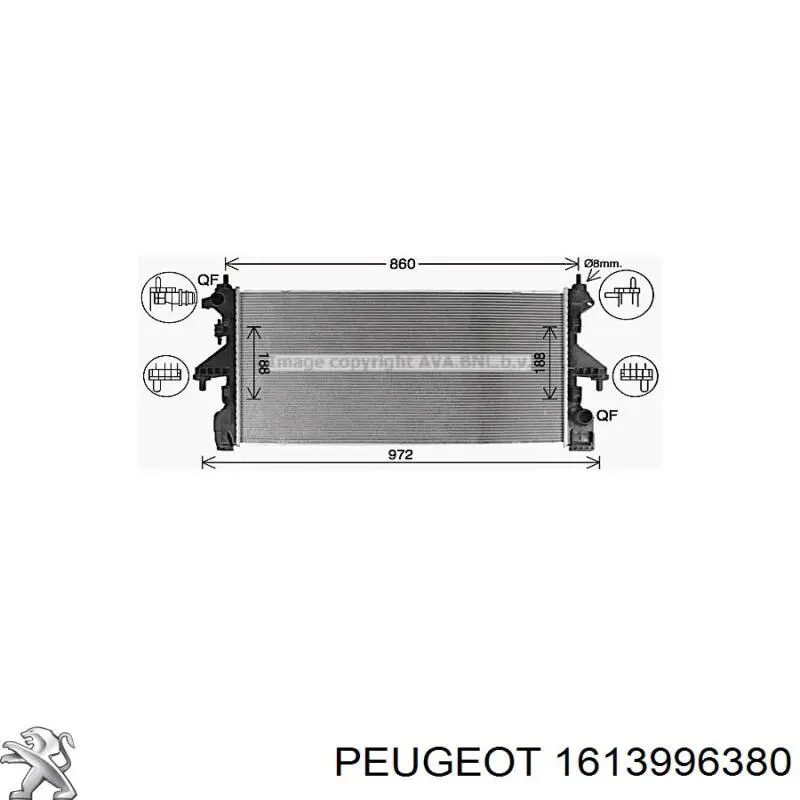 1613996380 Peugeot/Citroen radiador