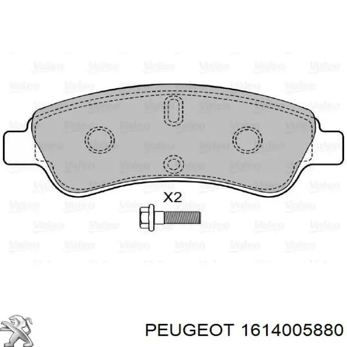 1614005880 Peugeot/Citroen pastillas de freno delanteras