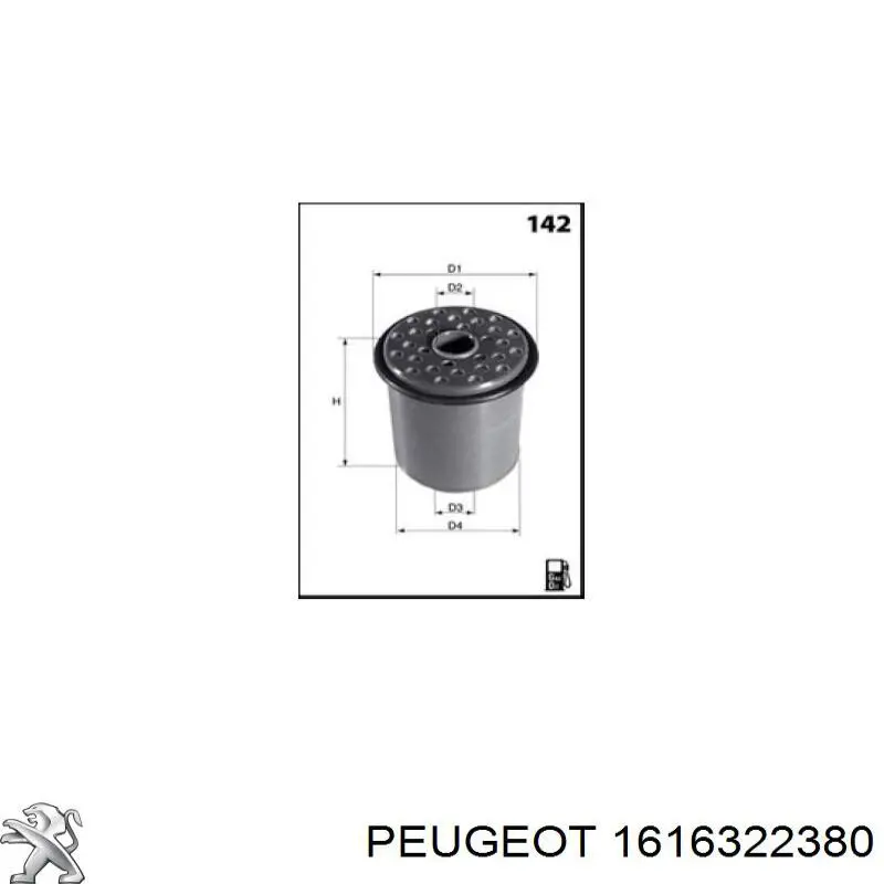 Filtro combustible Peugeot/Citroen 1616322380 precio, desde 28,74 EUR