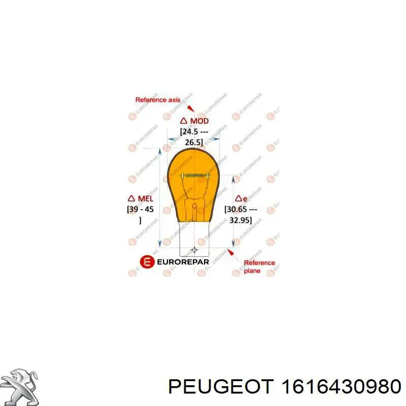 1616430980 Peugeot/Citroen Bombilla de cruce