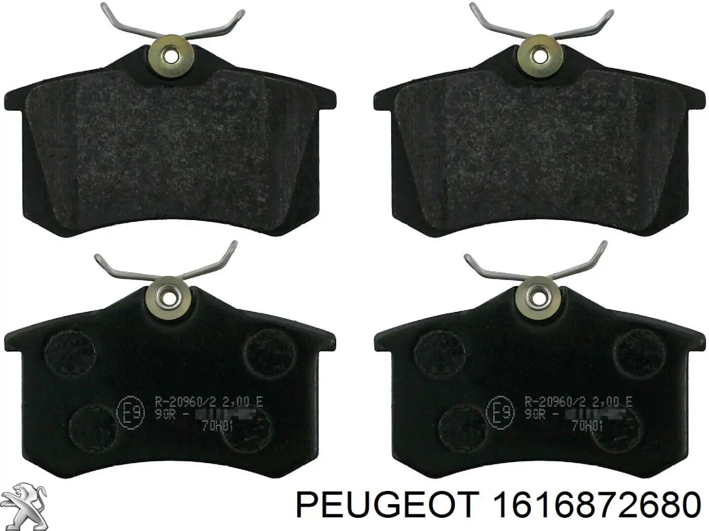 Pastillas de freno traseras 1616872680 Peugeot/Citroen