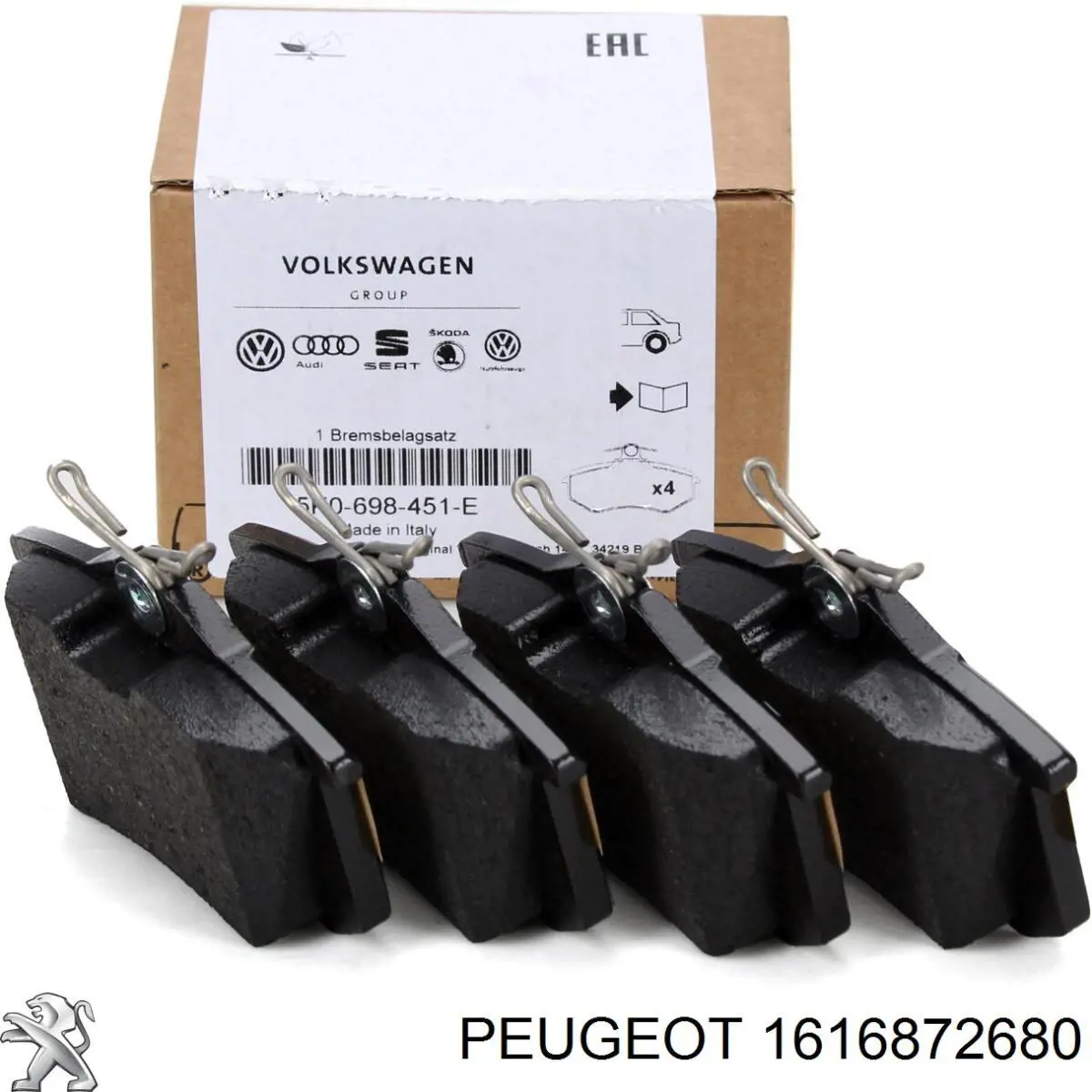 1616872680 Peugeot/Citroen Pastillas freno traseras