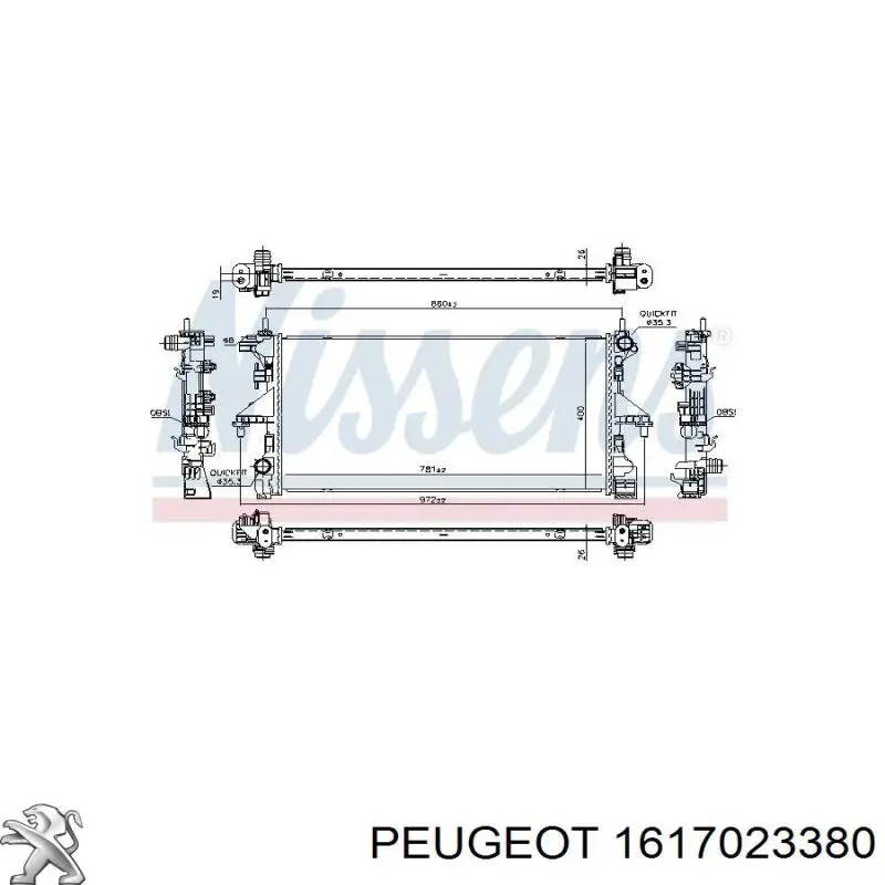 1617023380 Peugeot/Citroen Refrigeración del motor