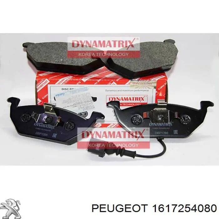 Pastillas de freno 1617254080 Peugeot/Citroen