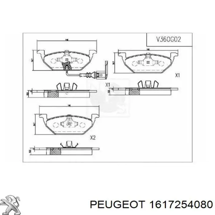 Pastillas freno delanteras Peugeot/Citroen 1617254080 precio, desde 21,16 EUR
