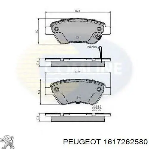 1617262580 Peugeot/Citroen pastillas de freno delanteras