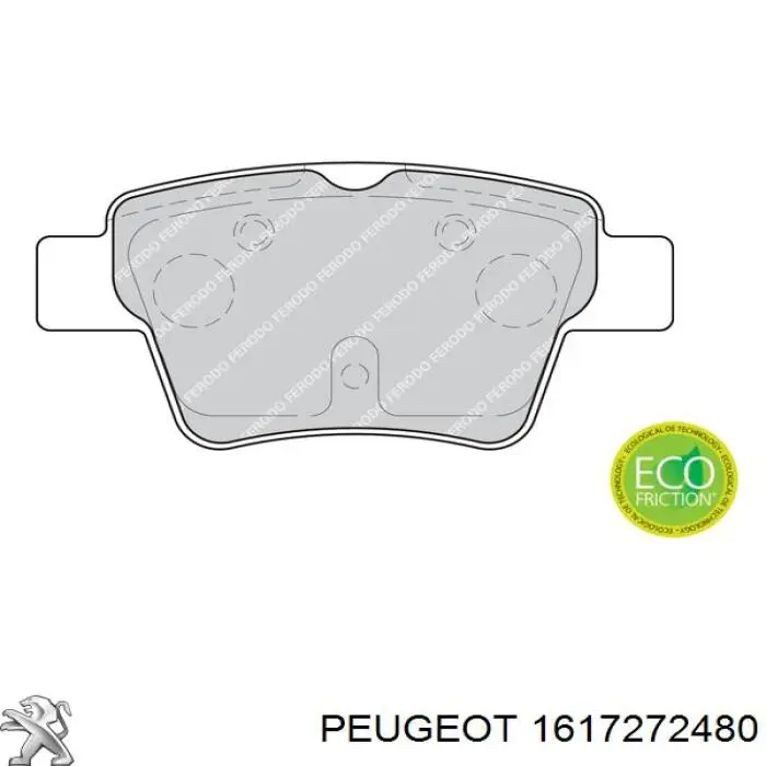 1617272480 Peugeot/Citroen pastillas de freno traseras