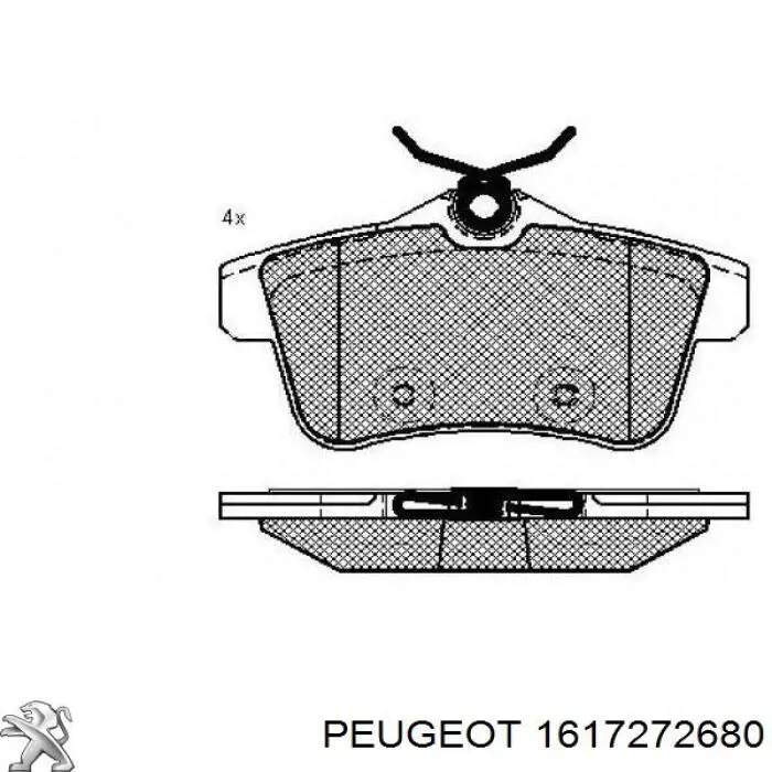 Comprar 1617272680 Peugeot/Citroen Pastillas de freno traseras