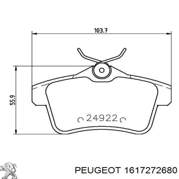 Pastillas traseras de freno Peugeot/Citroen 1617272680 precio, desde 27,59 EUR