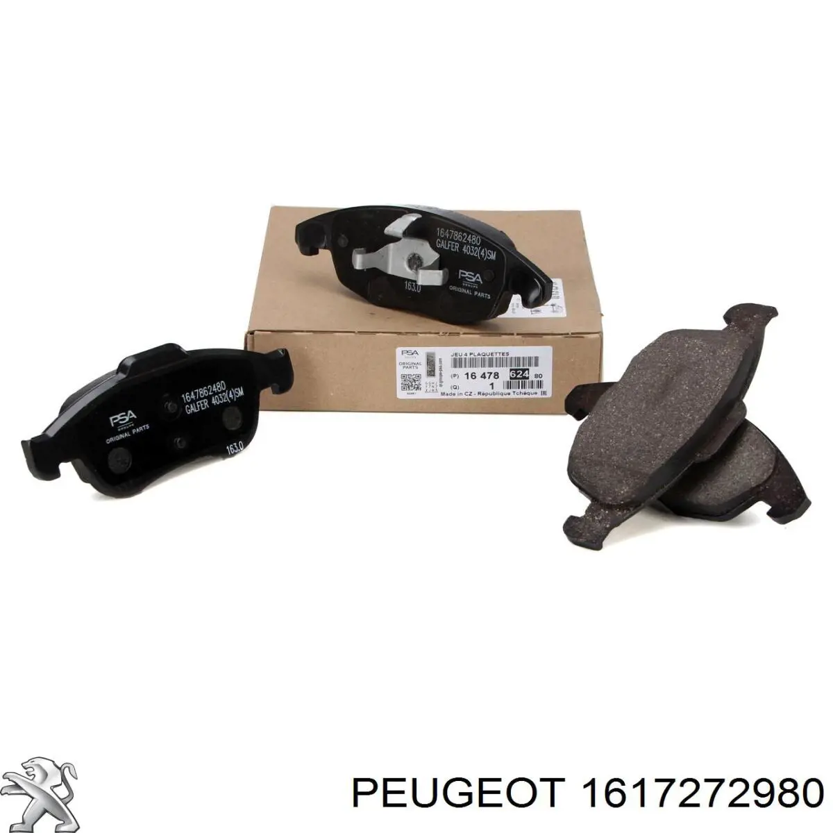 1617272980 Peugeot/Citroen pastillas de freno delanteras