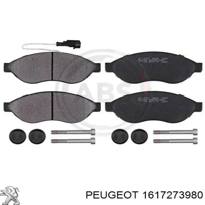 1617273980 Peugeot/Citroen pastillas de freno delanteras