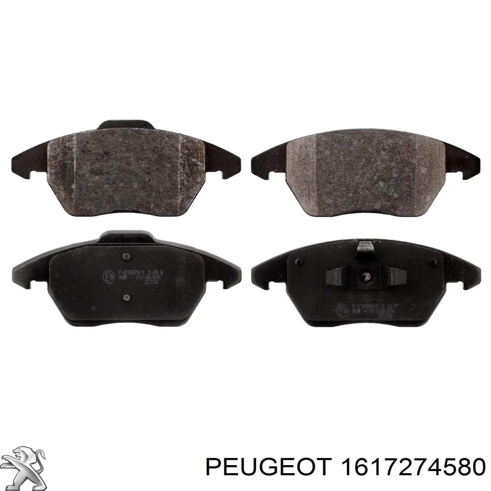 1617274580 Peugeot/Citroen pastillas de freno delanteras