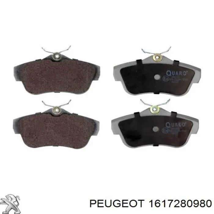 1617280980 Peugeot/Citroen pastillas de freno traseras