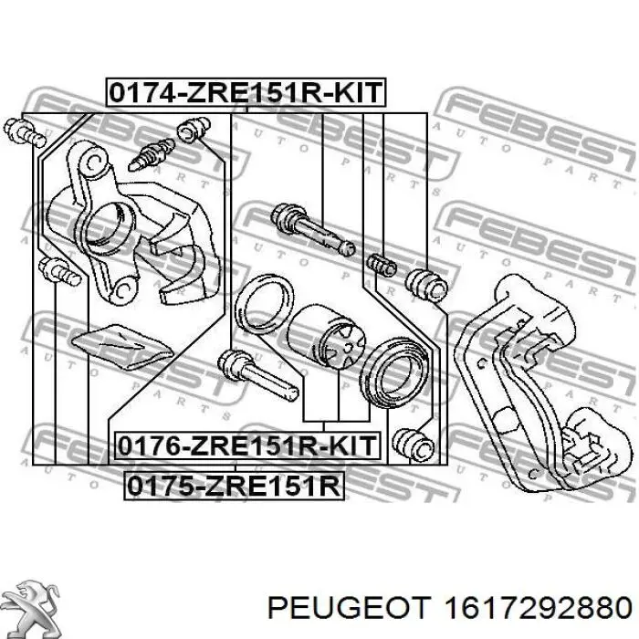 Comprar 1617292880 Peugeot/Citroen Kit de reparación de pinzas de freno