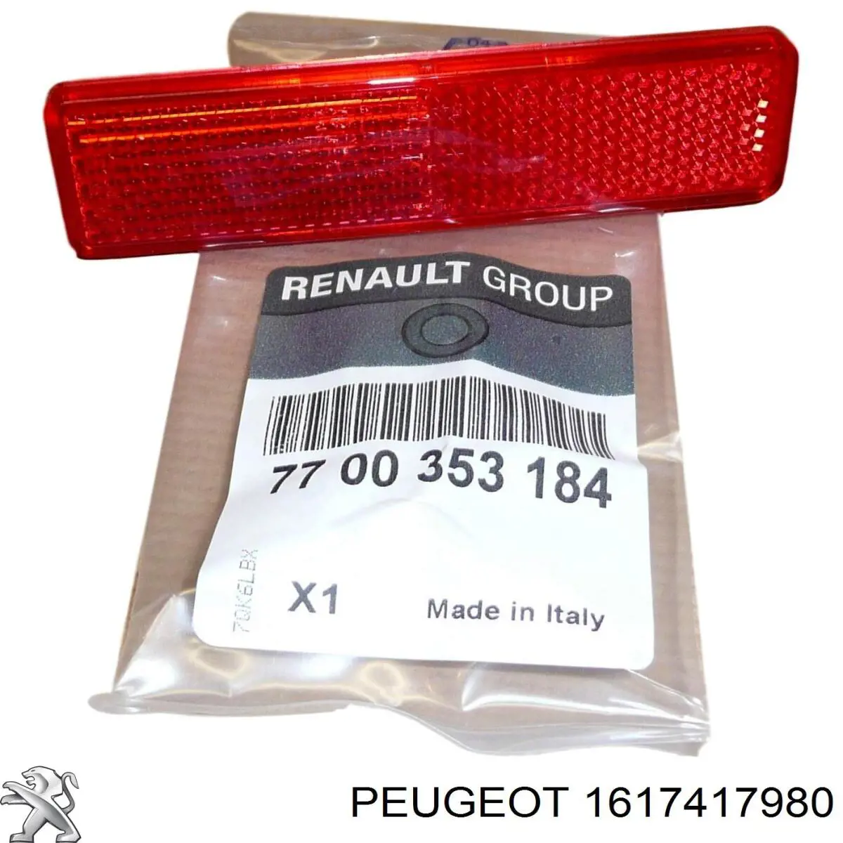 Comprar 1617417980 Peugeot/Citroen Reflector de parachoques trasero