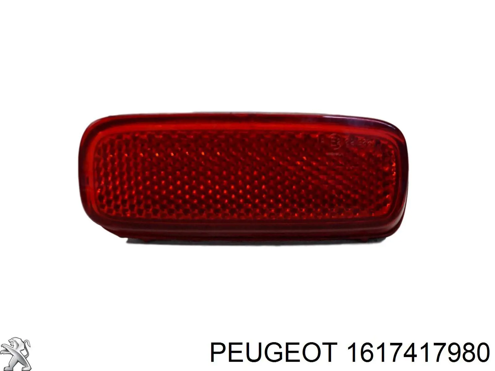 1617417980 Peugeot/Citroen reflector, parachoques trasero