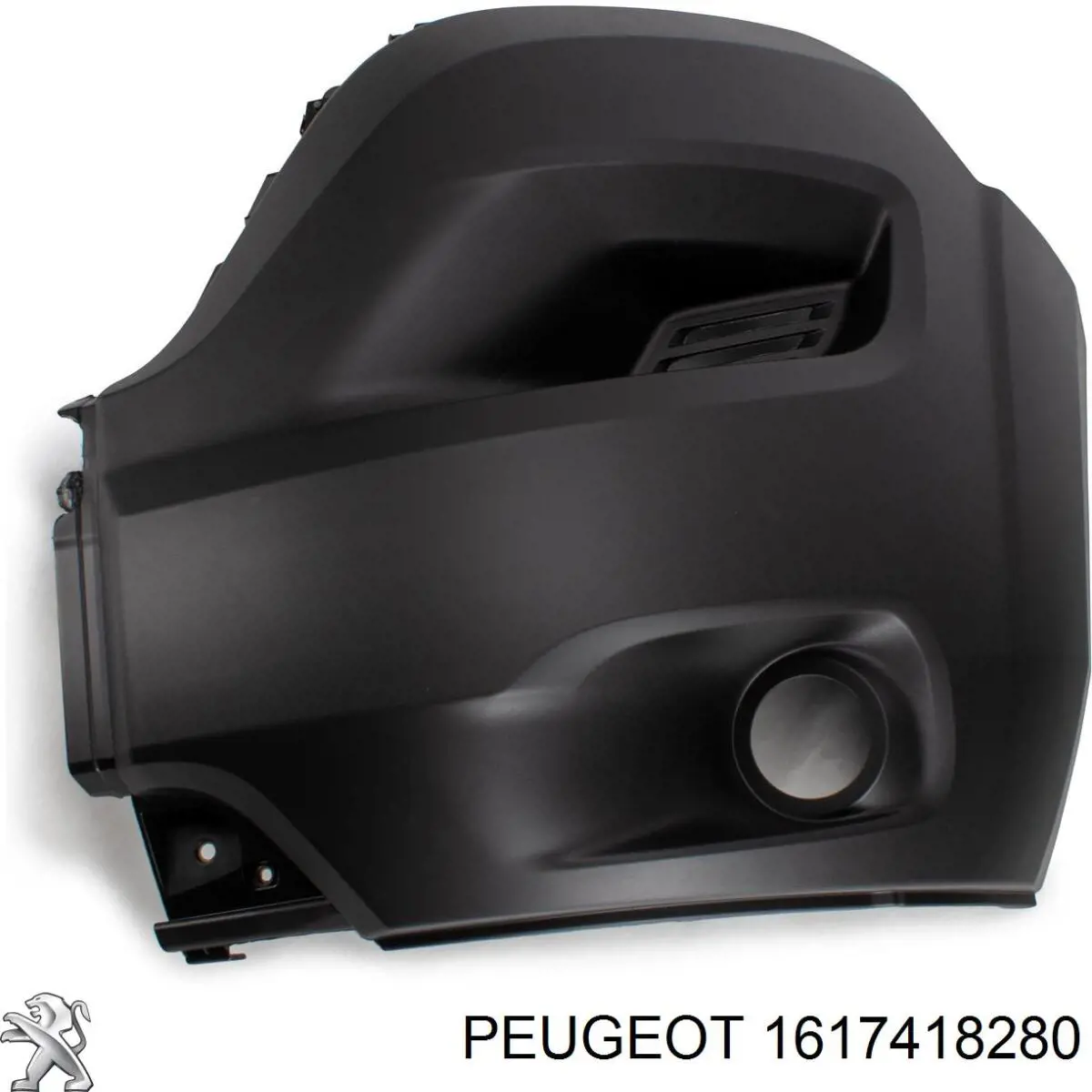 Soporte derecho del radiador (panel de montaje para faros) 1617418280 Peugeot/Citroen