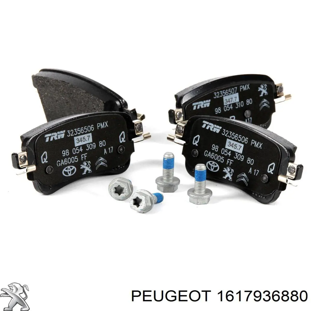 Pastillas de freno traseras 1617936880 Peugeot/Citroen