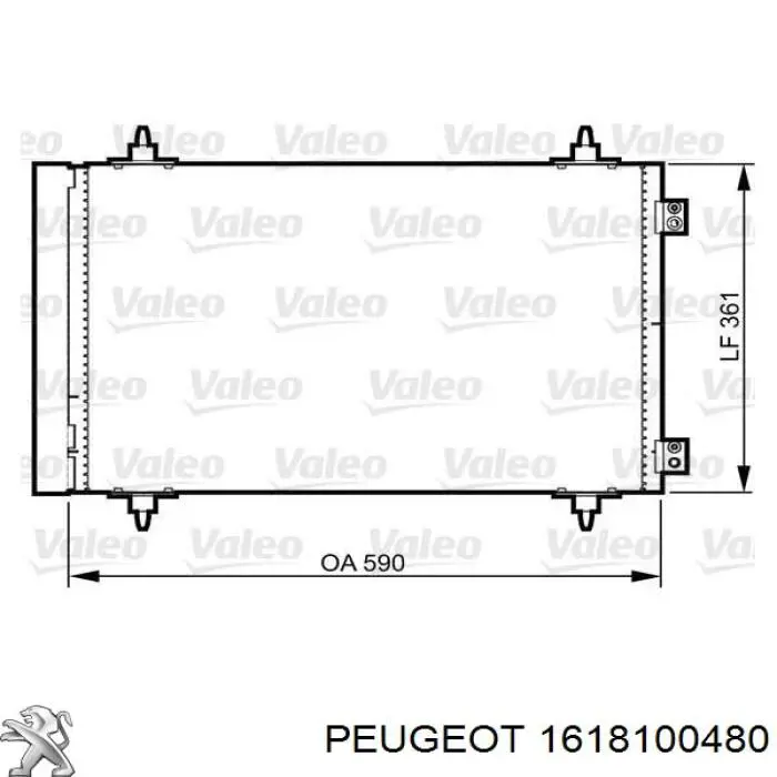 Aire acondicionado capacitor Peugeot/Citroen 1618100480 precio, desde 56,63 EUR