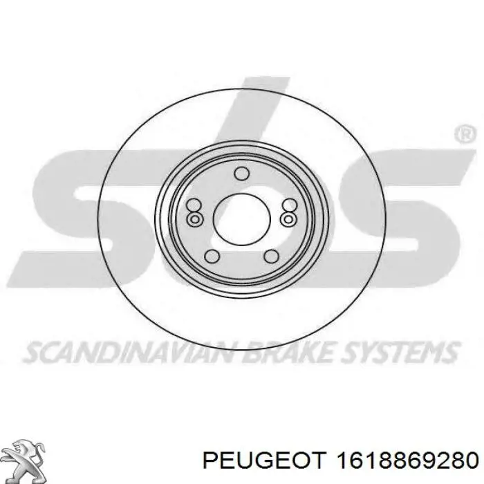 1618869280 Peugeot/Citroen disco de freno delantero